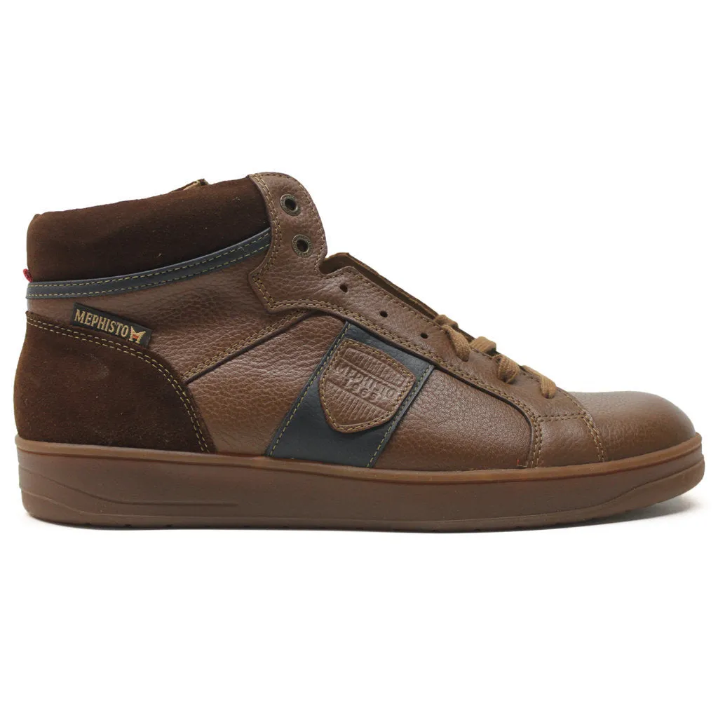 Heliot Full Grain Leather Men's Mid Top Sneakers