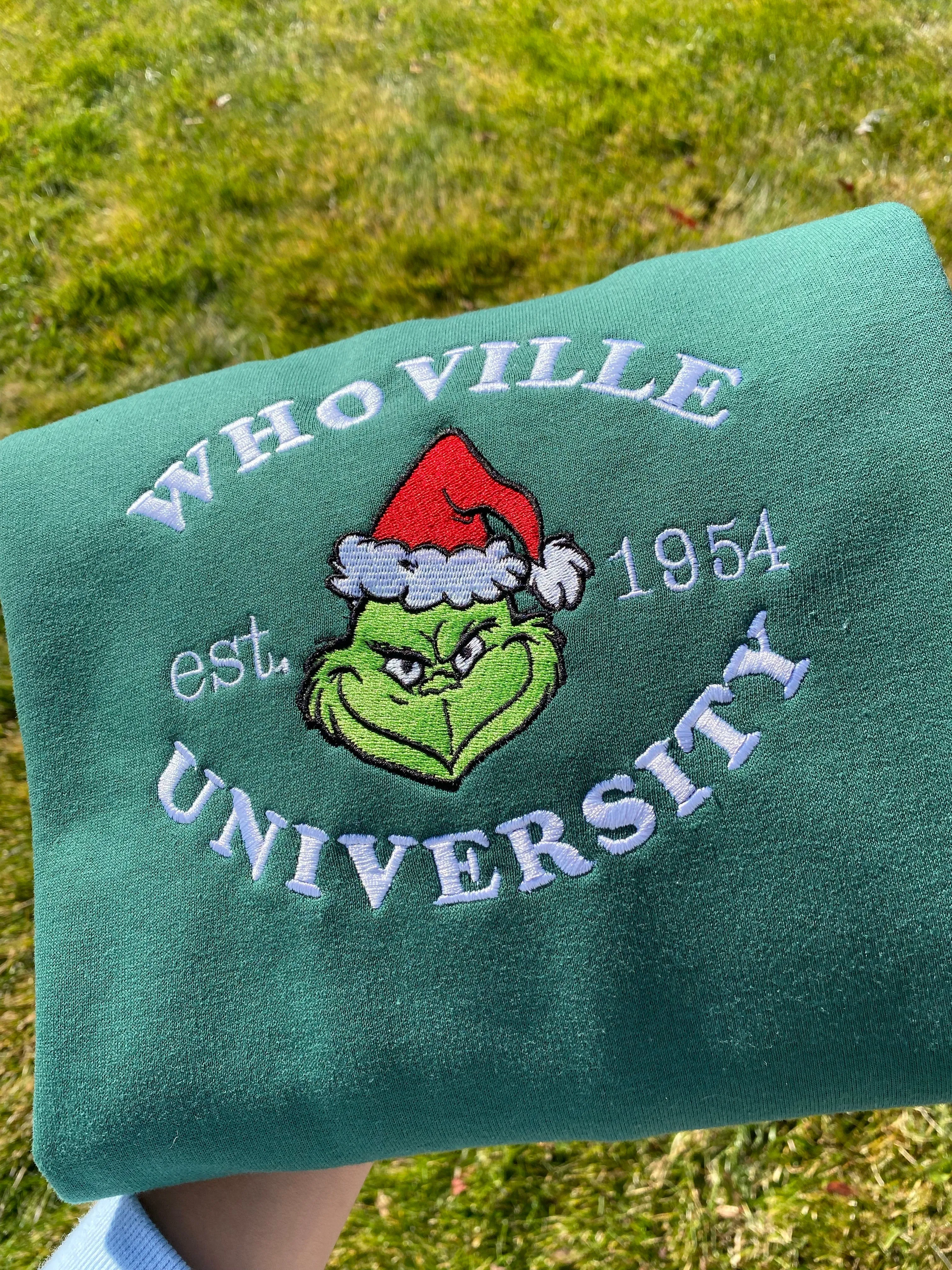 Whoville University Embroidered Sweatshirts, Gifts for her